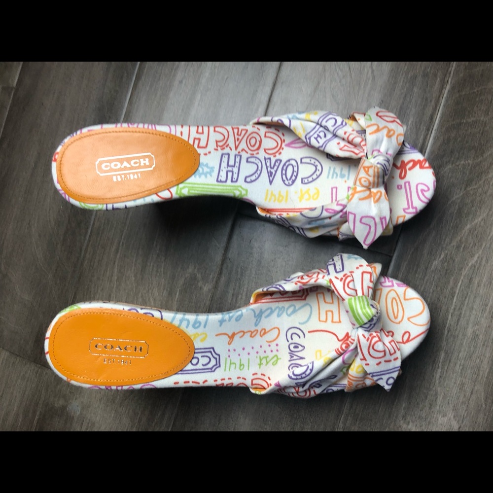 Coach Wedge Slide-on Heel | NEVER worn